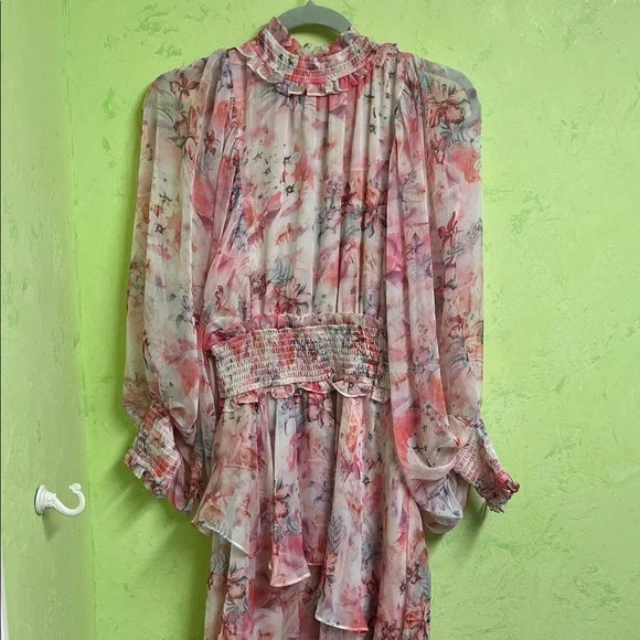 Elliott Astrid Floral Dress Asymmetrical Formal Maxi Midi - Picture 3 of 10